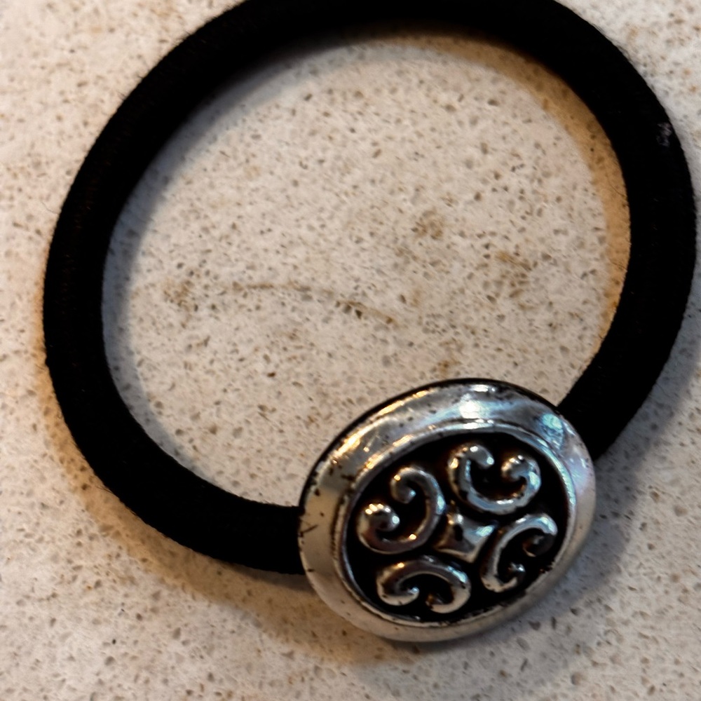 Brighton Hair Tie with Silver Decorative Charm